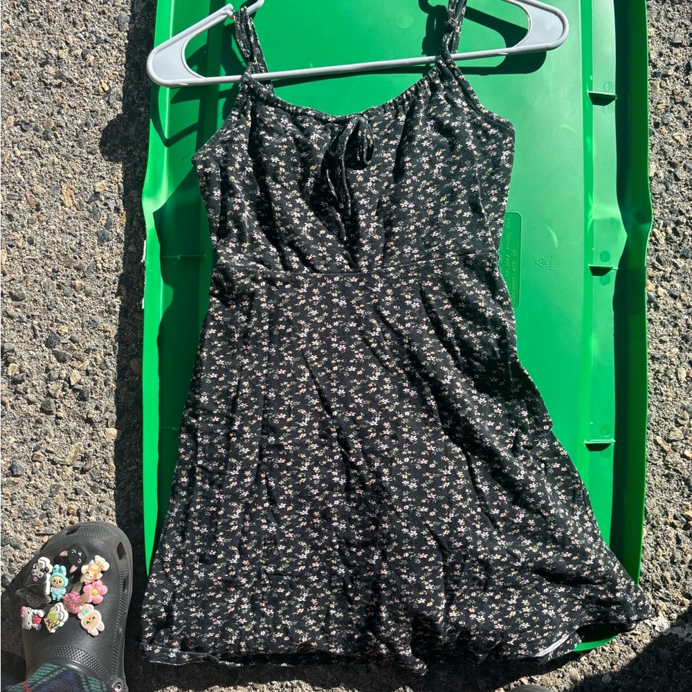Black floral dress
